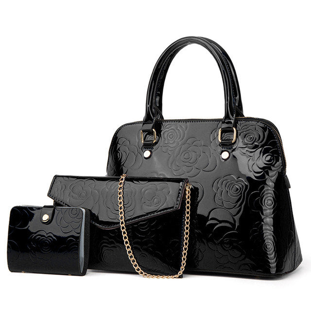 Black 2024 rose purse